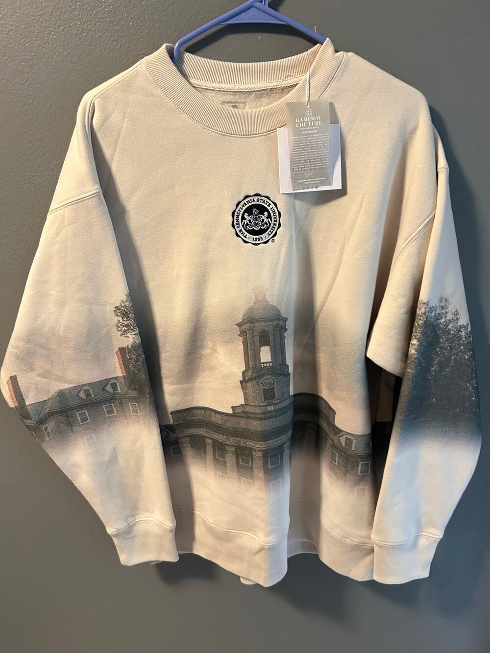Penn State Gameday Couture Small Cream Crewneck Sweatshirt (NWT)